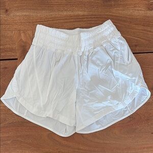 Lululemon Athletica White Athletic Shorts Lightweight Elastic Waistband